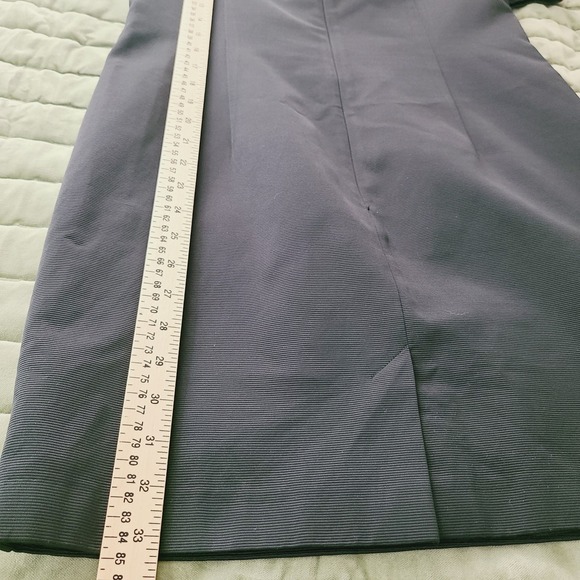 Reiss Puff-Sleeve Black Mini Dress Pleated Hem Minimalist Party‎ Womens 8 - Picture 13 of 13